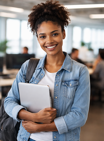 Job seeker consulting with recruiter